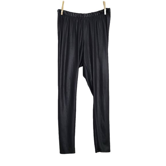 Torrid Faux Leather Leggings SZ 1X Black Stretch - Picture 1 of 5